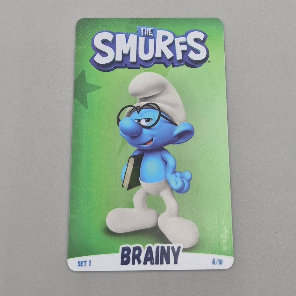 The Smurfs Brainy Smurf Arcade Game Card Set 1 Number 4/10 MSO0010025707004